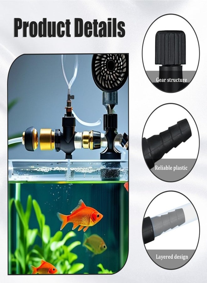 SNIRFAQM 15 Pcs Aquarium Air Control Valves for 3/16" (4mm) ID Airline Tubing Adjustable Black Plastic T Shaped Single Way Air Flow Regulator Air Pump Accessories for Fish Tank - Image 3